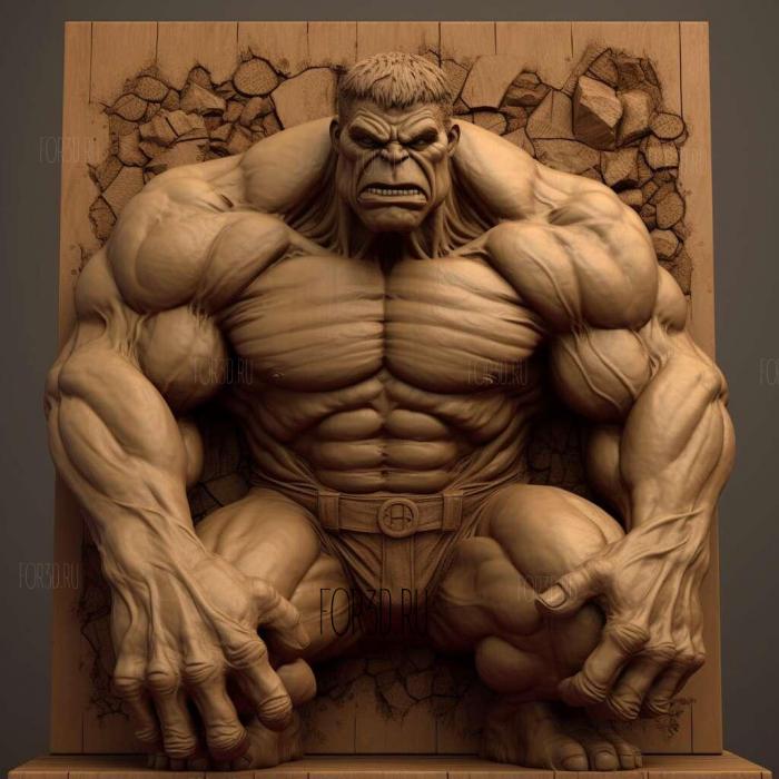 hulk 3d model 1 stl model for CNC